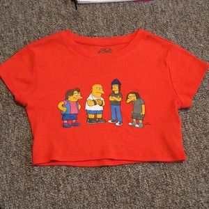 Neon orange cropped t-shirt almost brand new